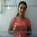 Massage naked woman